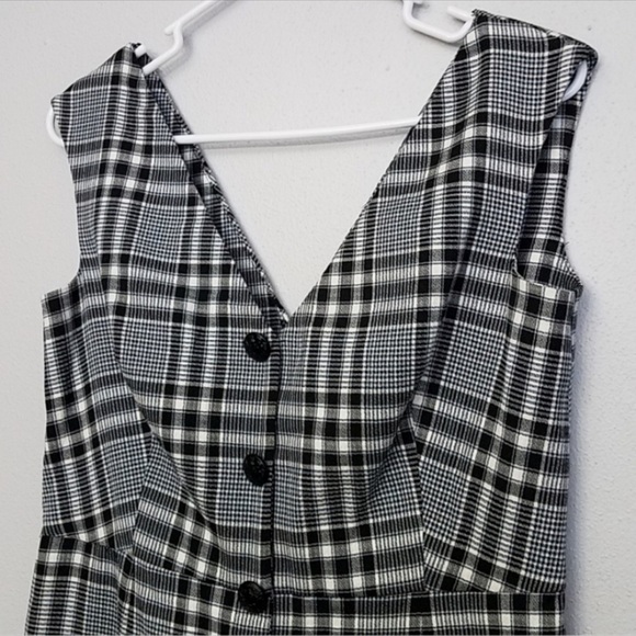 Veronica Beard Lark plaid button dress Sz 4 - Picture 8 of 10